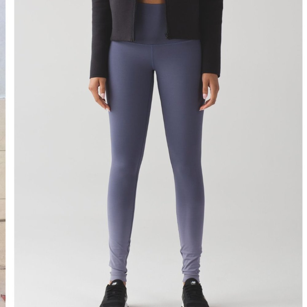 Lululemon Wunder Under Pant Hi-Rise Ombre color Greyvy Size 6 Full length